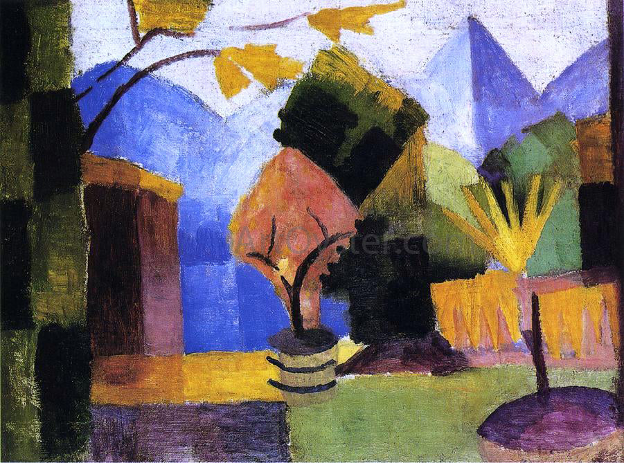  August Macke Garden on Lake of Thun - Hand Painted Oil Painting