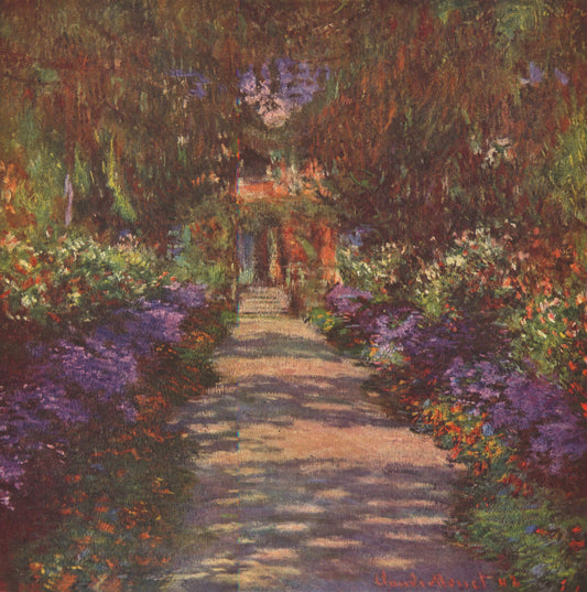  Claude Oscar Monet Garden Path - Hand Painted Oil Painting