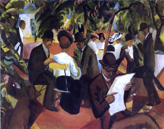  August Macke Garden Restaurant - Hand Painted Oil Painting