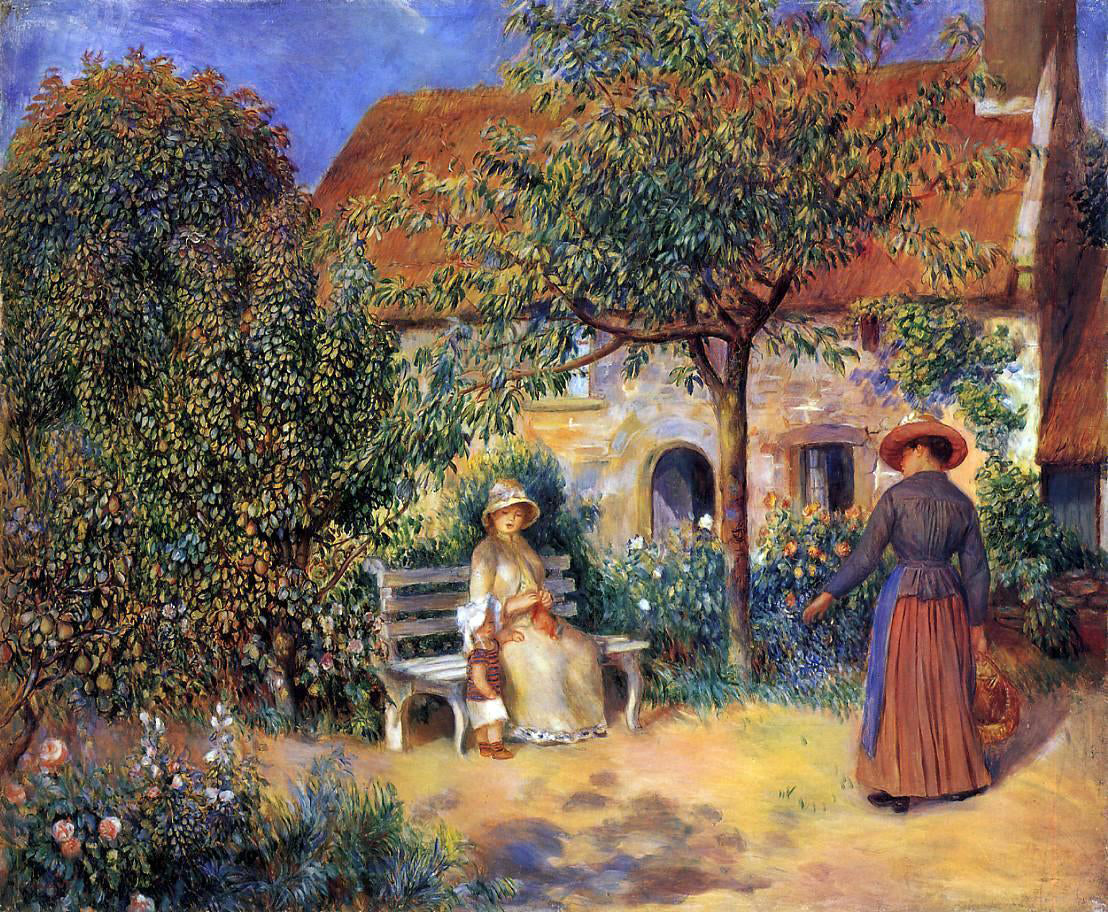  Pierre Auguste Renoir A Garden Scene in Brittany - Hand Painted Oil Painting