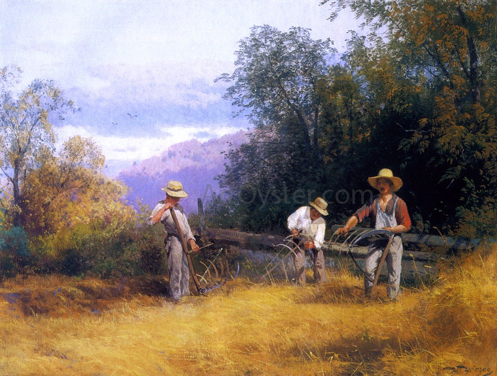  Herman Herzog Gathering the Rye - Hand Painted Oil Painting