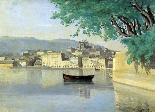  Jean-Baptiste-Camille Corot Geneva - View of Part of the City - Hand Painted Oil Painting