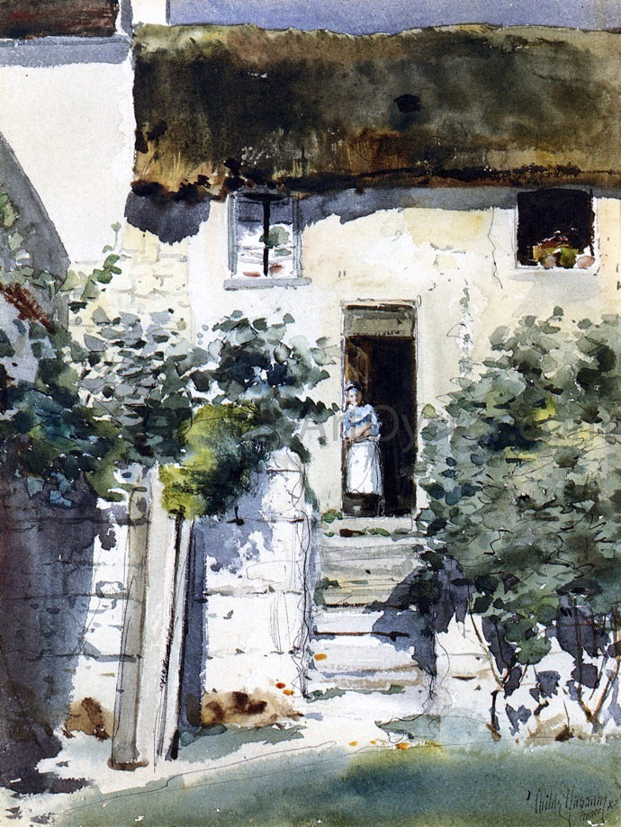  Frederick Childe Hassam A Girl in a Doorway - Hand Painted Oil Painting