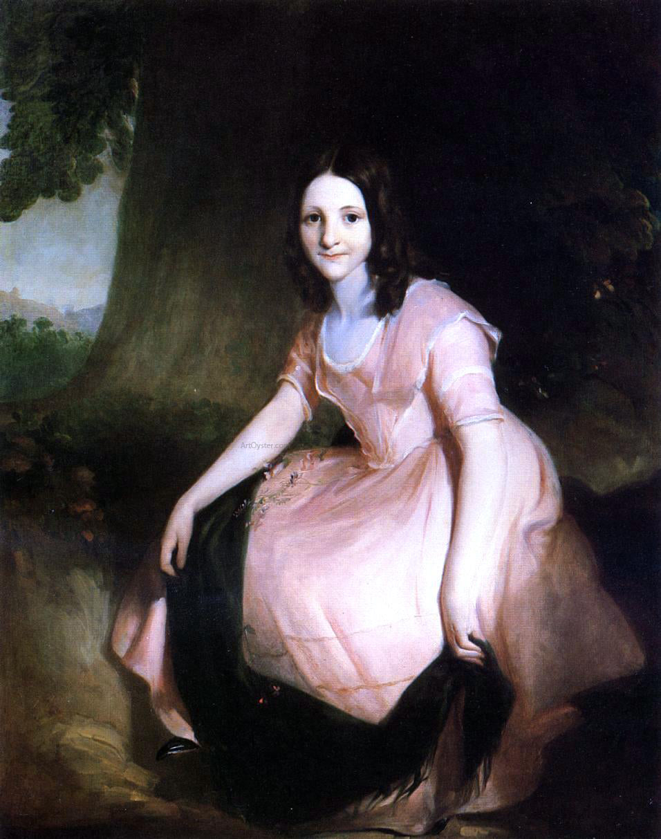  Thomas Sully Girl in Pink - Hand Painted Oil Painting