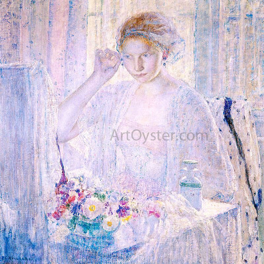  Frederick Carl Frieseke Girl with Earrings - Hand Painted Oil Painting