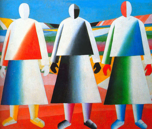  Kazimir Malevich Girls in the Fields - Hand Painted Oil Painting