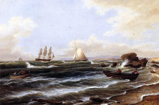  Thomas Birch Going Ashore - Hand Painted Oil Painting