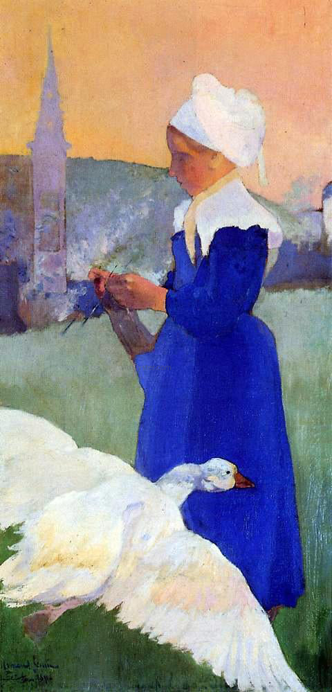  Armand Seguin Gooseherd at Pont-Aven - Hand Painted Oil Painting