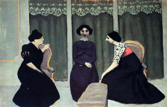  Felix Vallotton Gossip - Hand Painted Oil Painting