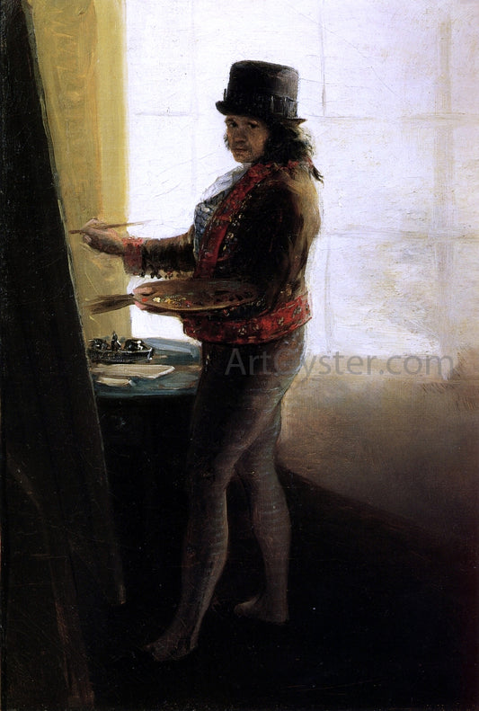  Francisco Jose de Goya Y Lucientes Goya in His Studio - Hand Painted Oil Painting