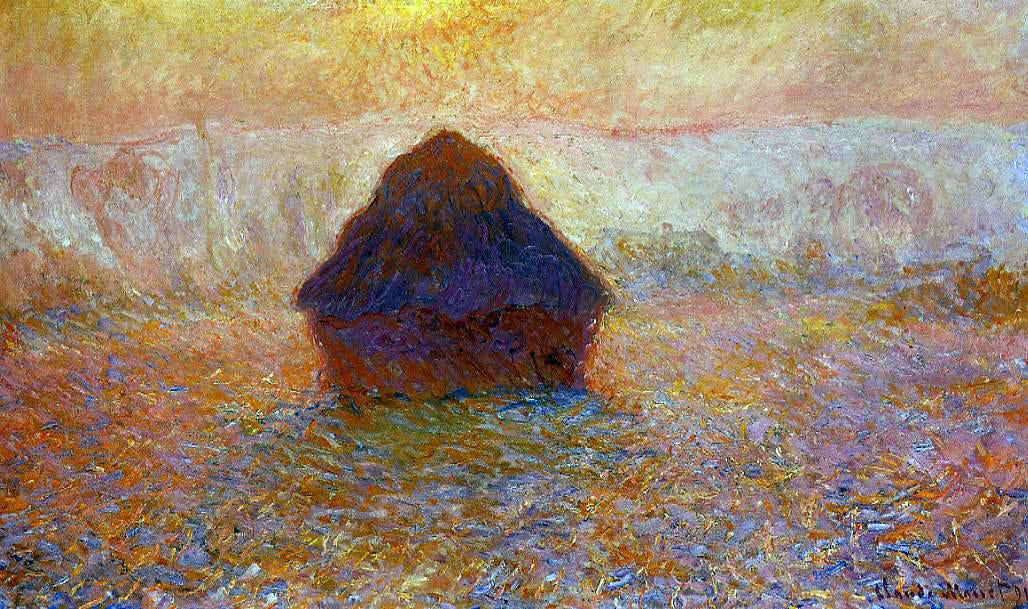  Claude Oscar Monet Grainstack, Sun in the Mist - Hand Painted Oil Painting