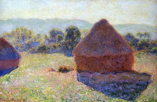  Claude Oscar Monet Grainstacks in the Sunlight, Midday - Hand Painted Oil Painting