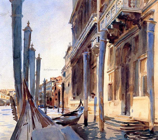  John Singer Sargent At the Grand Canal, Venice - Hand Painted Oil Painting