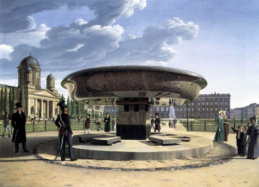  Johann Erdmann Hummel Granite Basin in the Lustgarten - Hand Painted Oil Painting
