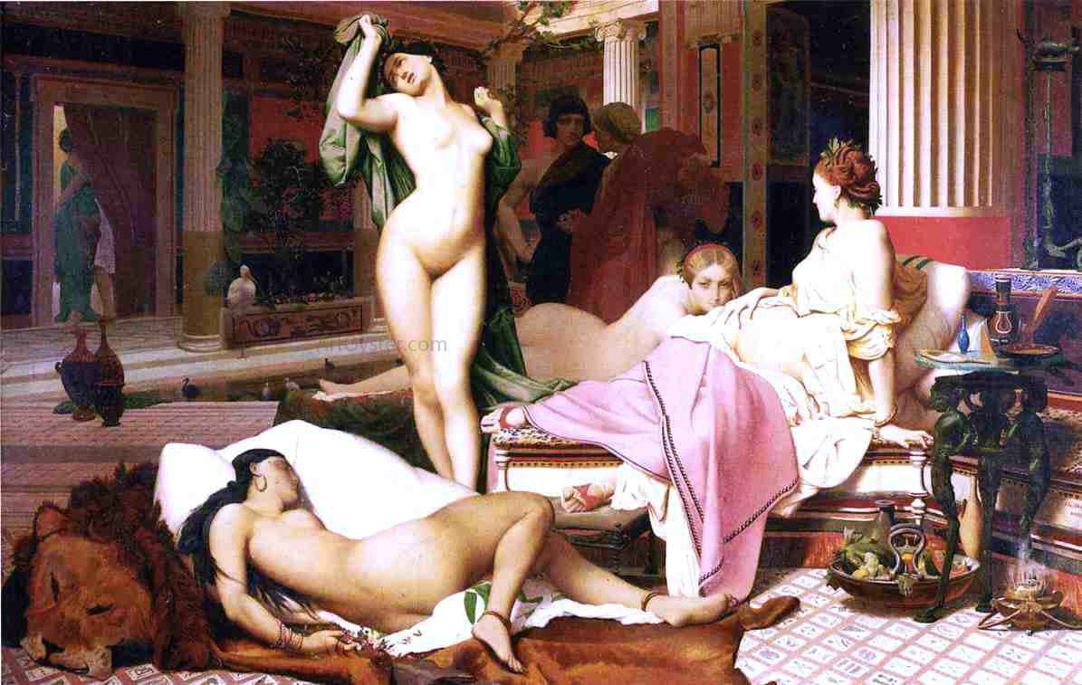  Jean-Leon Gerome Grecian Interior, Le Gynecee - Hand Painted Oil Painting