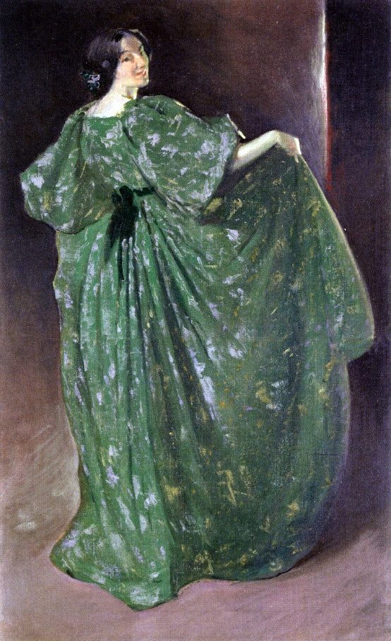  John White Alexander Green Girl - Hand Painted Oil Painting