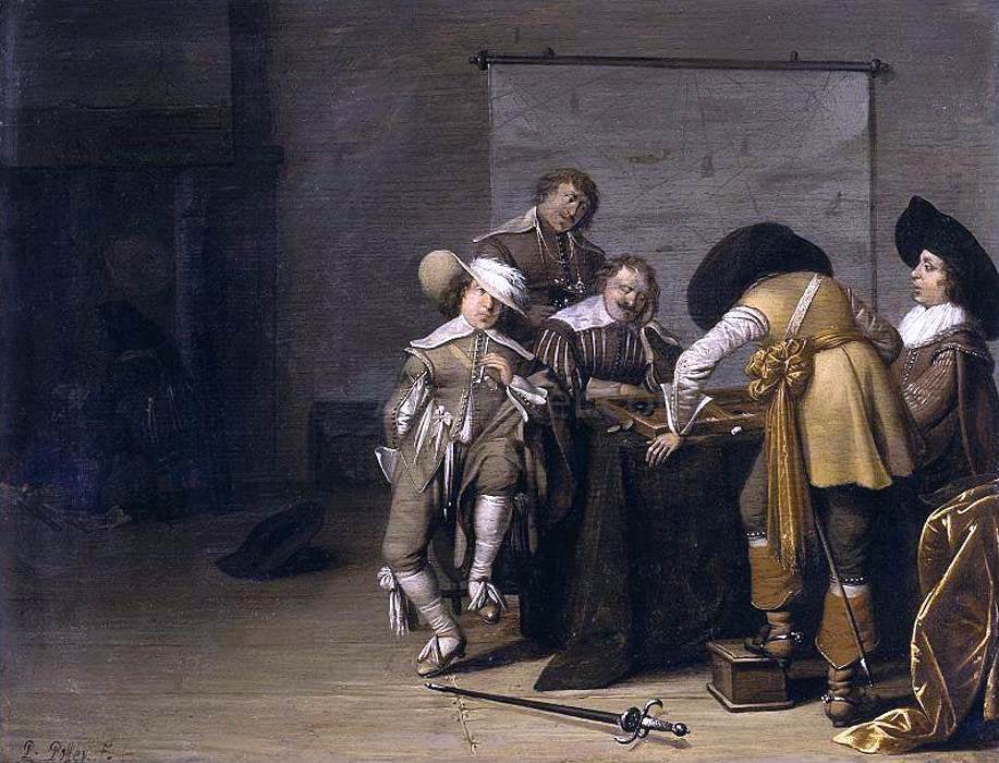  Pieter Symonsz Potter Guardroom Interior - Hand Painted Oil Painting