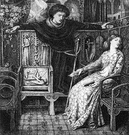  Dante Gabriel Rossetti Hamlet and Ophelia - Hand Painted Oil Painting