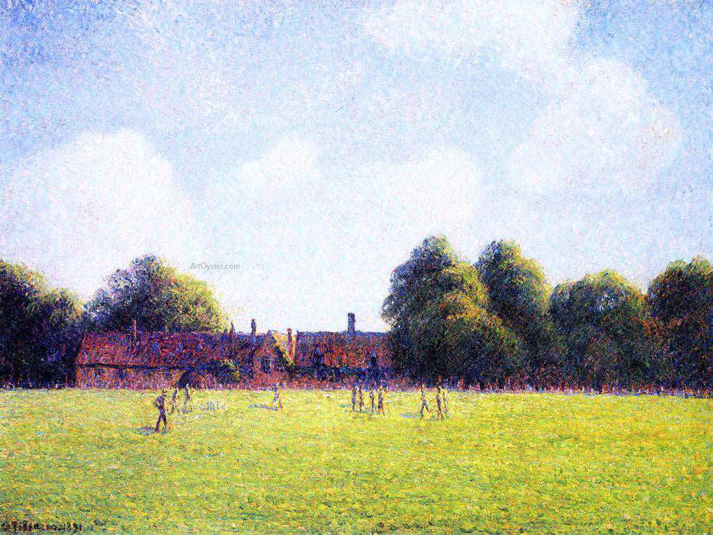  Camille Pissarro Hampton Court Green, London - Hand Painted Oil Painting