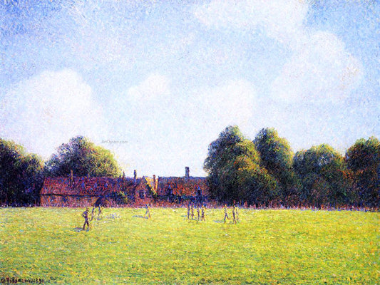  Camille Pissarro Hampton Court Green, London - Hand Painted Oil Painting