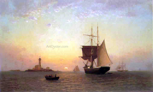  Francis A Silva Harbor Scene - Hand Painted Oil Painting