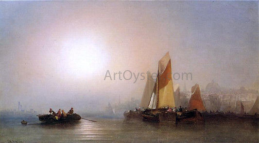  George Washington Nicholson Harbor Scene - Hand Painted Oil Painting