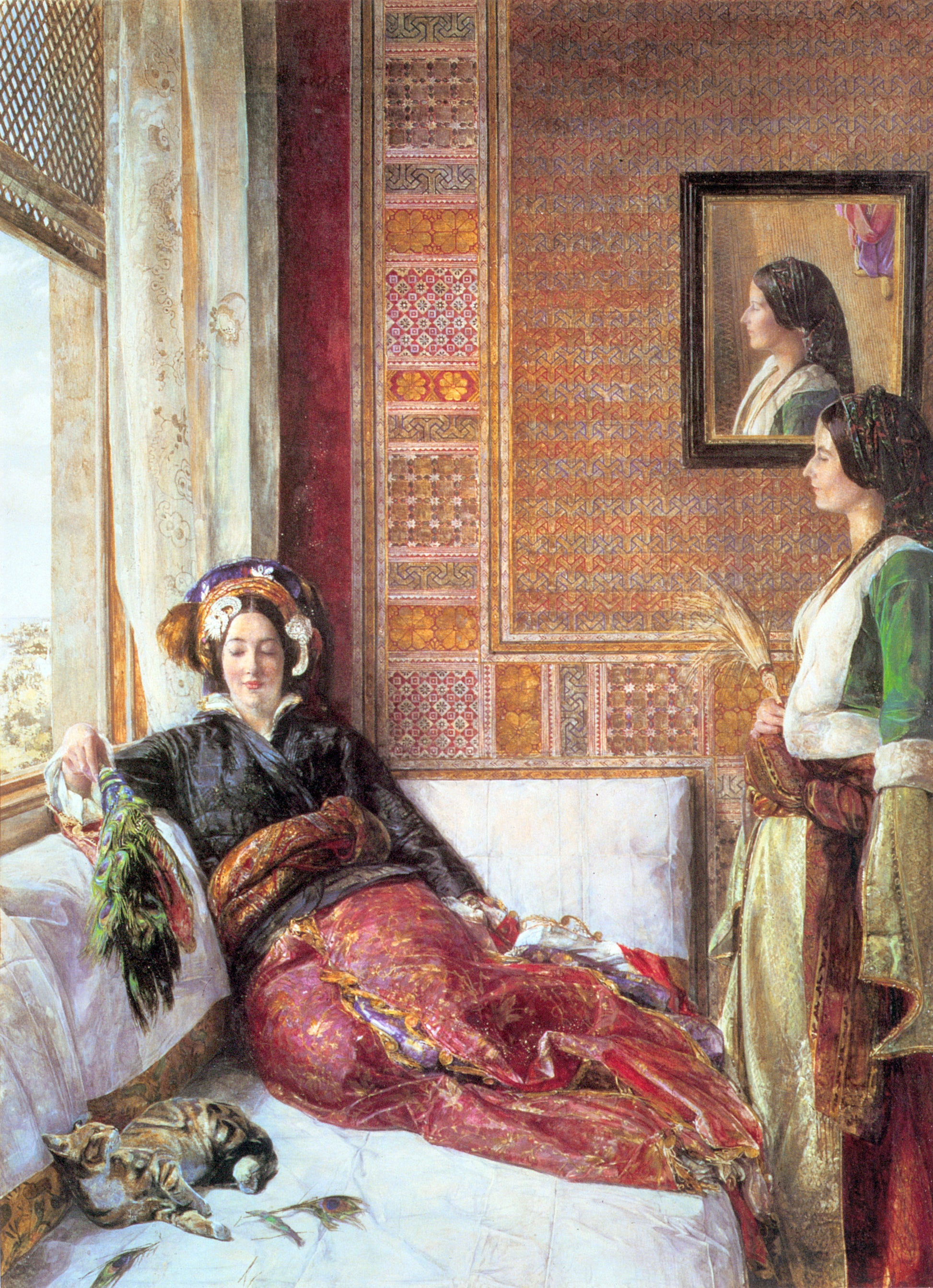  John Frederick Lewis Harem Life in Constantinople - Hand Painted Oil Painting
