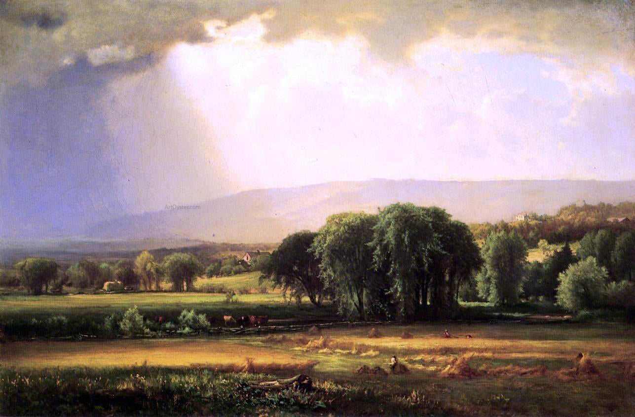  George Inness Harvest Scene in the Delaware Valley - Hand Painted Oil Painting