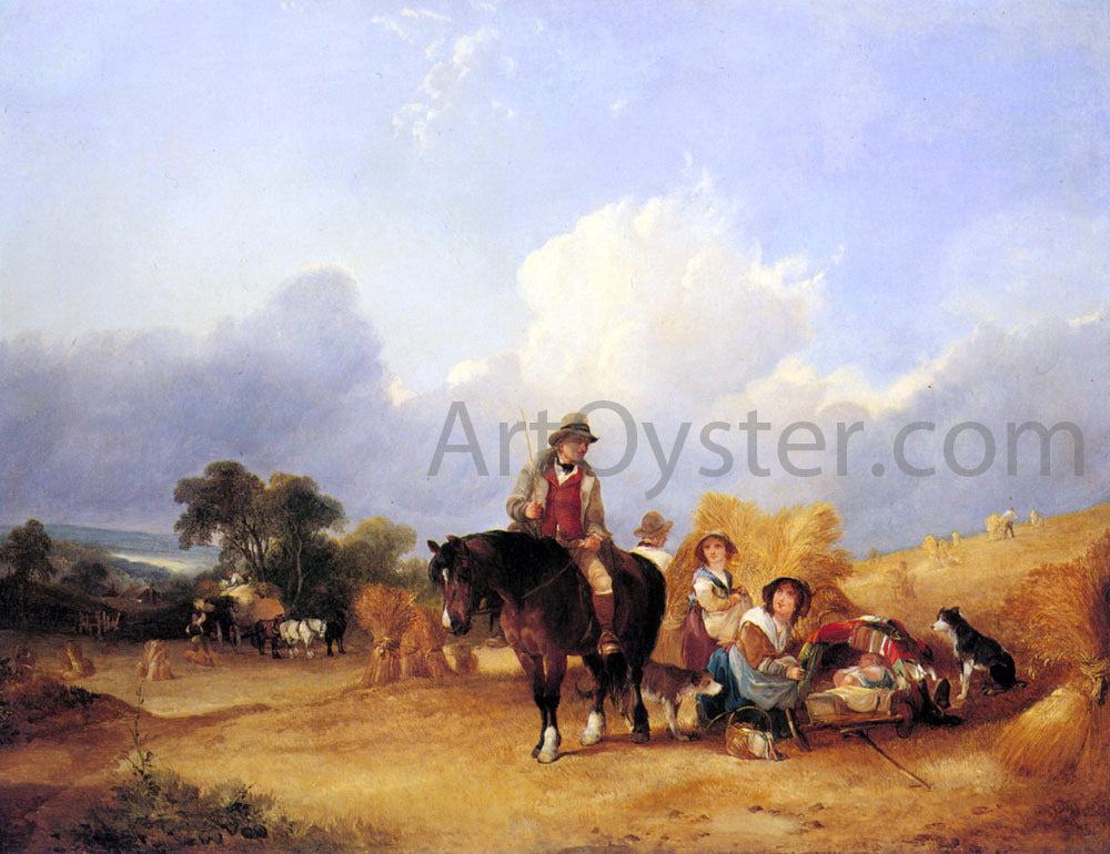  Senior William Shayer Harvest Time - Hand Painted Oil Painting
