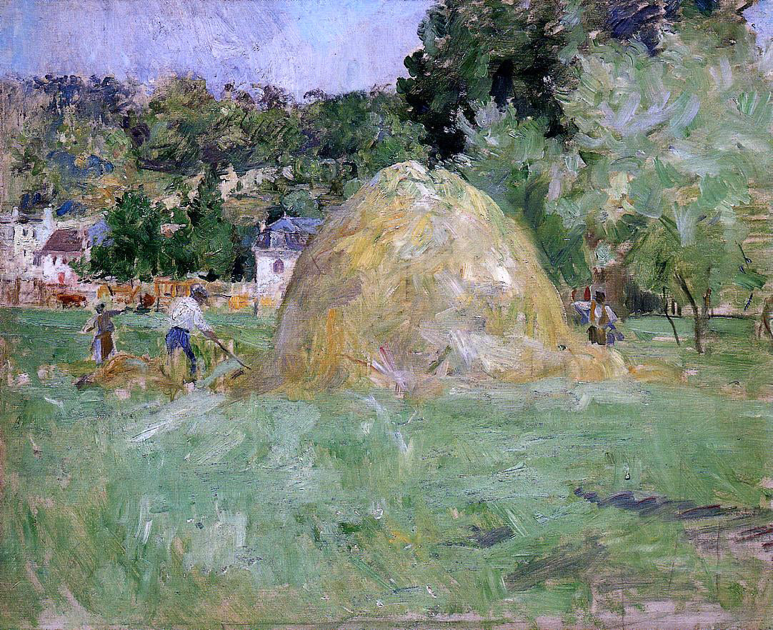  Berthe Morisot Haymakers at Bougival - Hand Painted Oil Painting