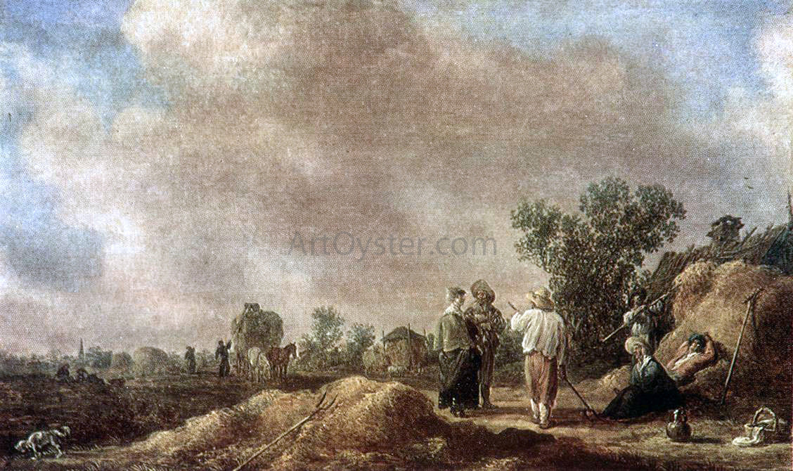  Jan Josephszoon Van Goyen Haymaking - Hand Painted Oil Painting