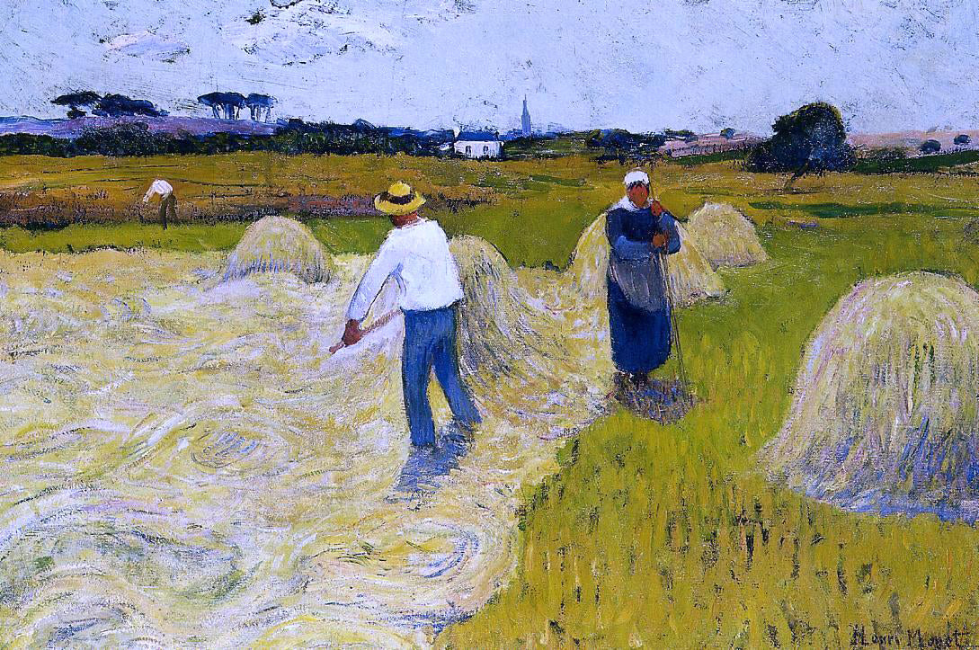  Henri Moret Haymaking - Hand Painted Oil Painting