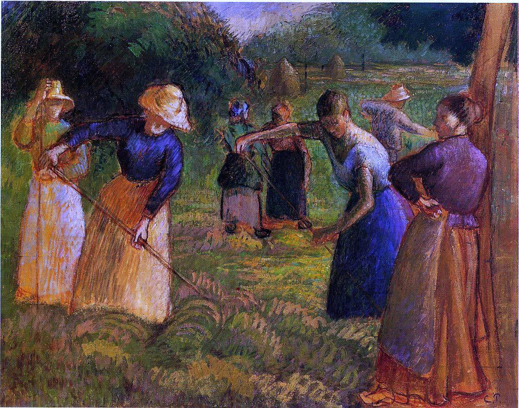  Camille Pissarro Haymaking in Eragny - Hand Painted Oil Painting