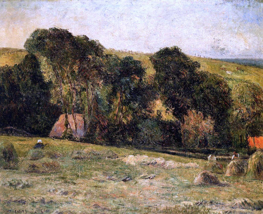  Paul Gauguin Haymaking near Dieppe - Hand Painted Oil Painting