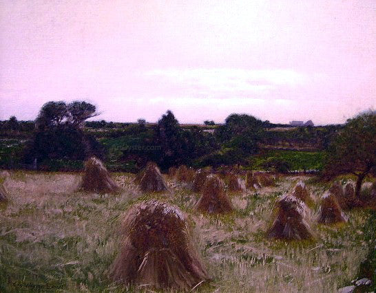 Charles Warren Eaton Haystacks, Thompson, Conn. - Hand Painted Oil Painting