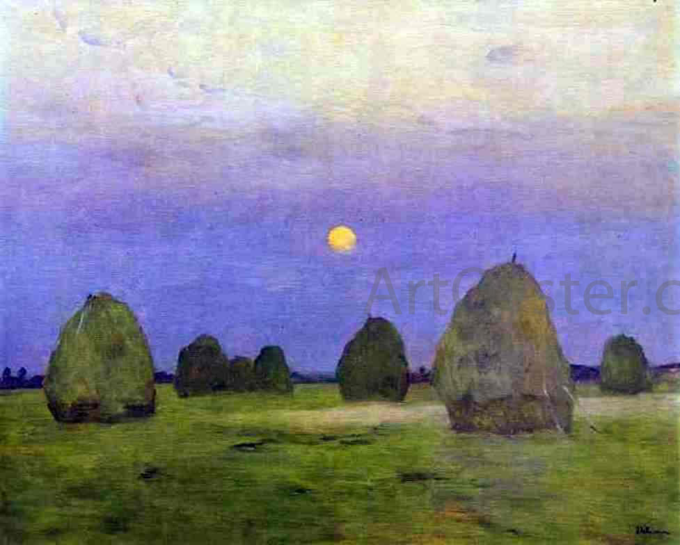  Isaac Ilich Levitan Haystacks. Twilight - Hand Painted Oil Painting