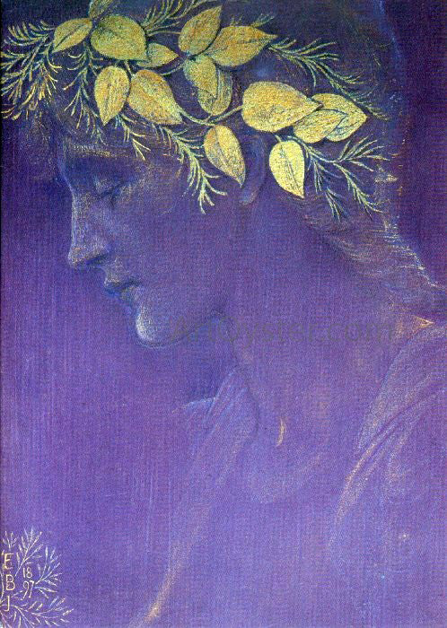  Sir Edward Burne-Jones Head of a Girl - Hand Painted Oil Painting