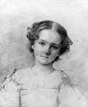  Jr. George Augustus Baker Head of a Girl (from McGuire Scrapbook) - Hand Painted Oil Painting