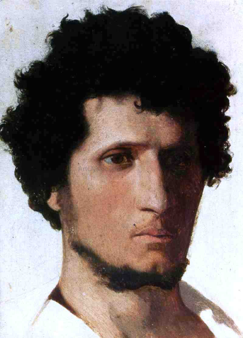  Jean-Leon Gerome Head of a Peasant from the Roman Campagne - Hand Painted Oil Painting