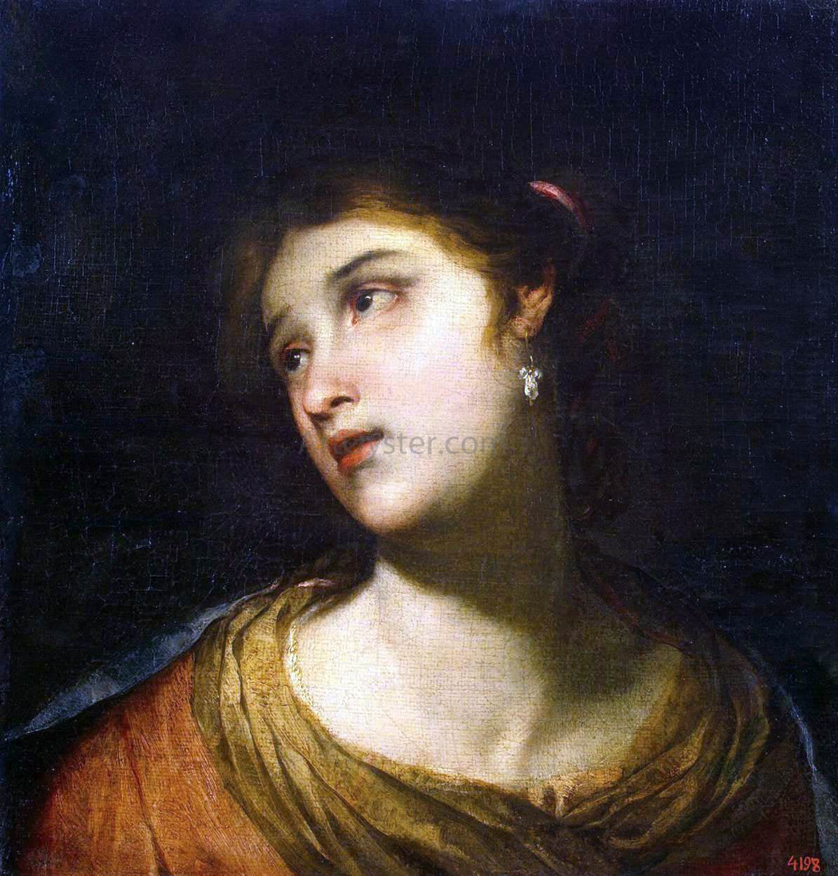  Juan De Valdes Leal Head of a Woman - Hand Painted Oil Painting