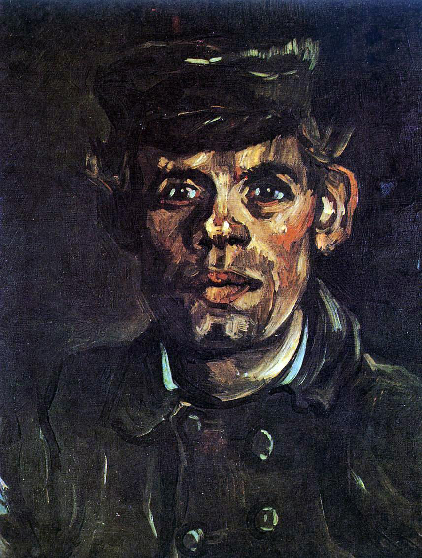  Vincent Van Gogh Head of a Young Peasant in a Peaked Cap - Hand Painted Oil Painting