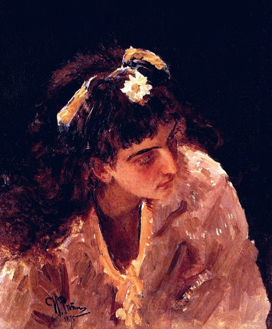  Ilia Efimovich Repin Head of Woman (etude) - Hand Painted Oil Painting