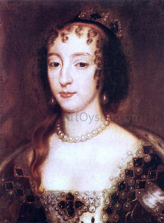  Sir Peter Lely Henrietta Maria of France, Queen of England - Hand Painted Oil Painting