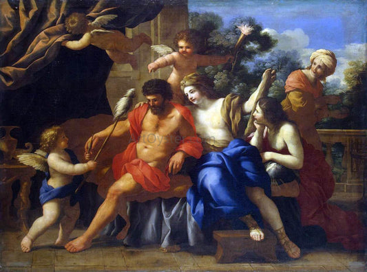  Giovanni Francesco Romanelli Hercules and Omphale - Hand Painted Oil Painting
