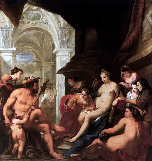  Antonio Bellucci Hercules in the Palace of Omphale - Hand Painted Oil Painting