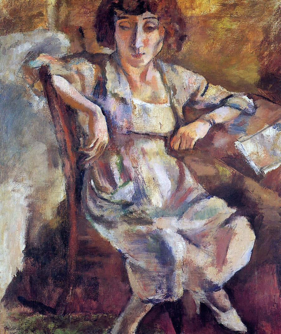 Jules Pascin Hermine on a Chair - Hand Painted Oil Painting
