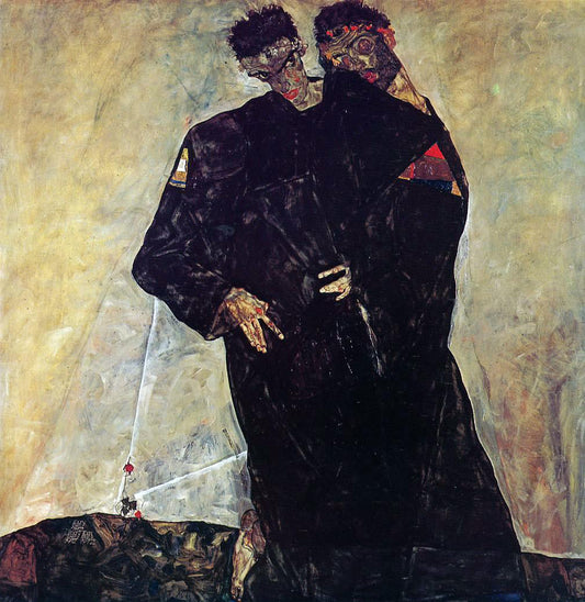  Egon Schiele Hermits - Hand Painted Oil Painting