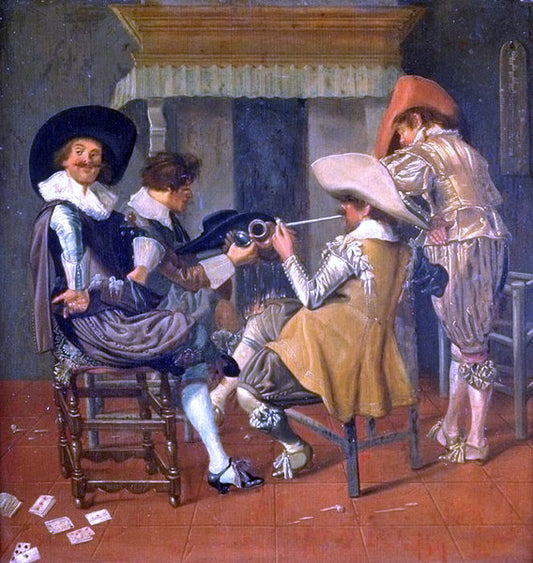  Dirck Hals Herrengesellschaft am Kamin - Hand Painted Oil Painting