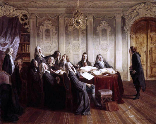  Johann Peter Hasenclever Hieronymus Jobs at His Exam - Hand Painted Oil Painting
