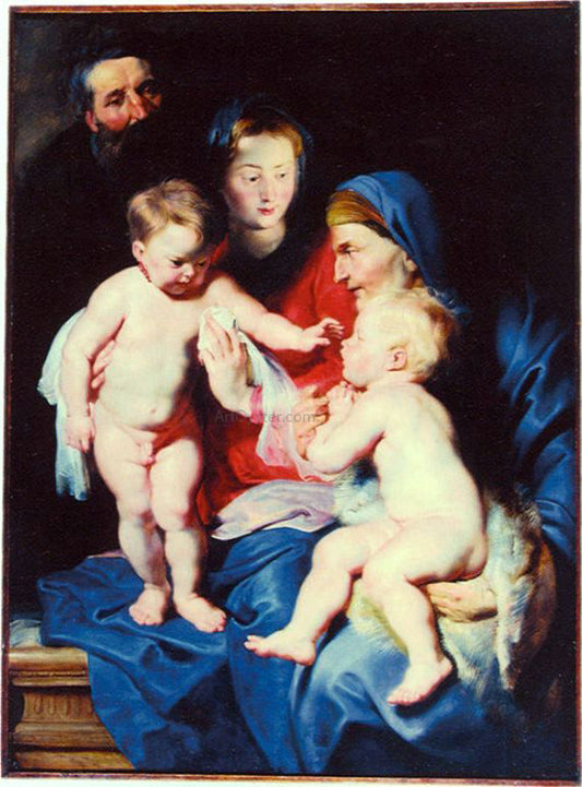  Peter Paul Rubens Holy Family with St Elizabeth and St John the Baptist - Hand Painted Oil Painting
